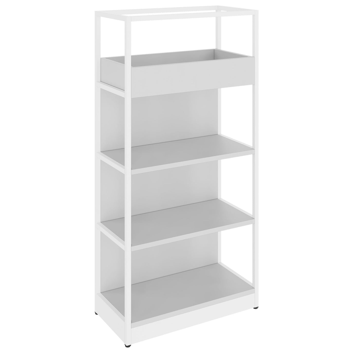 ATELLA Armoire d'étagère | 4 oh, 800 x 1610 mm, gris perlé