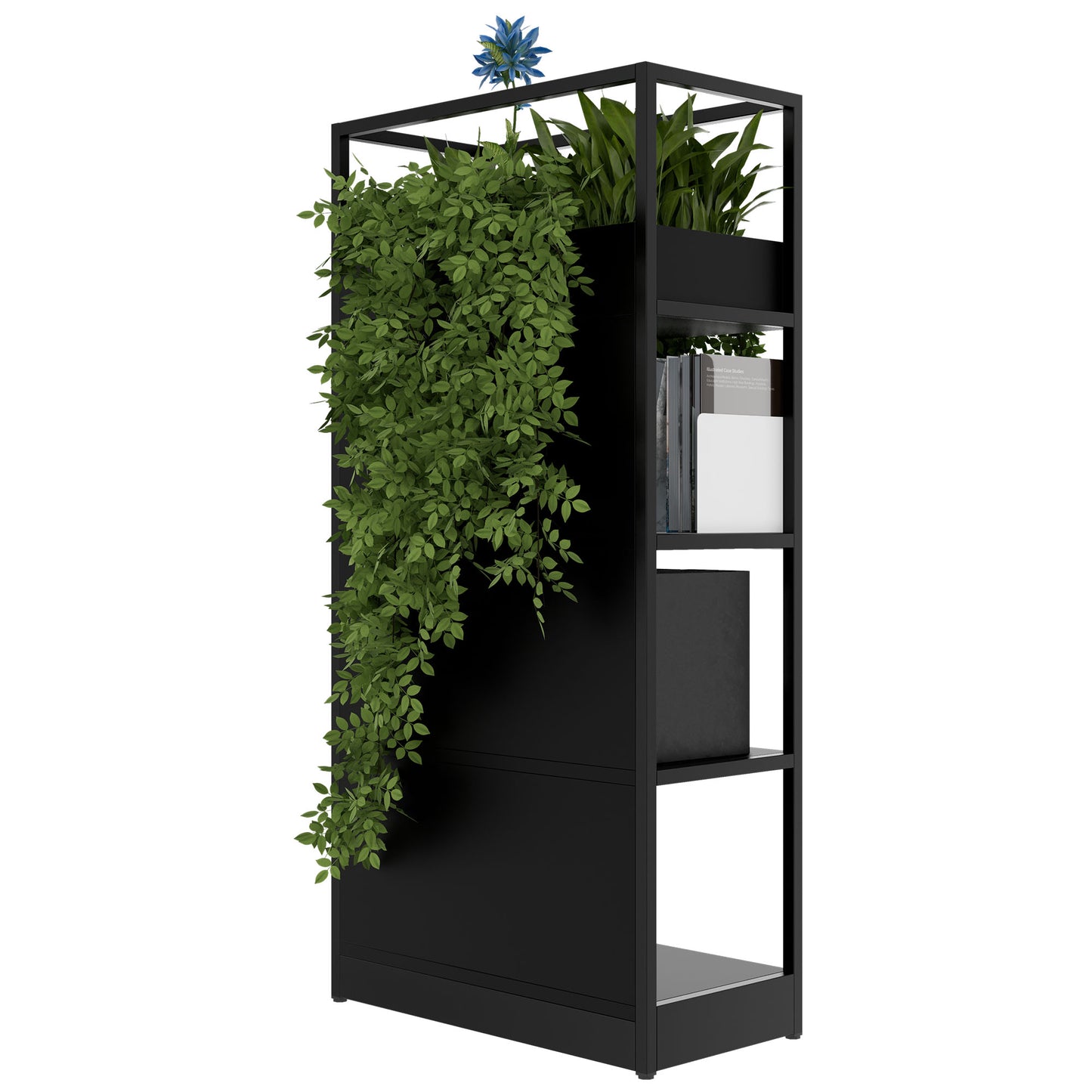 ATELLA Armoire d'étagère | 4 oh, 800 x 1610 mm, noir