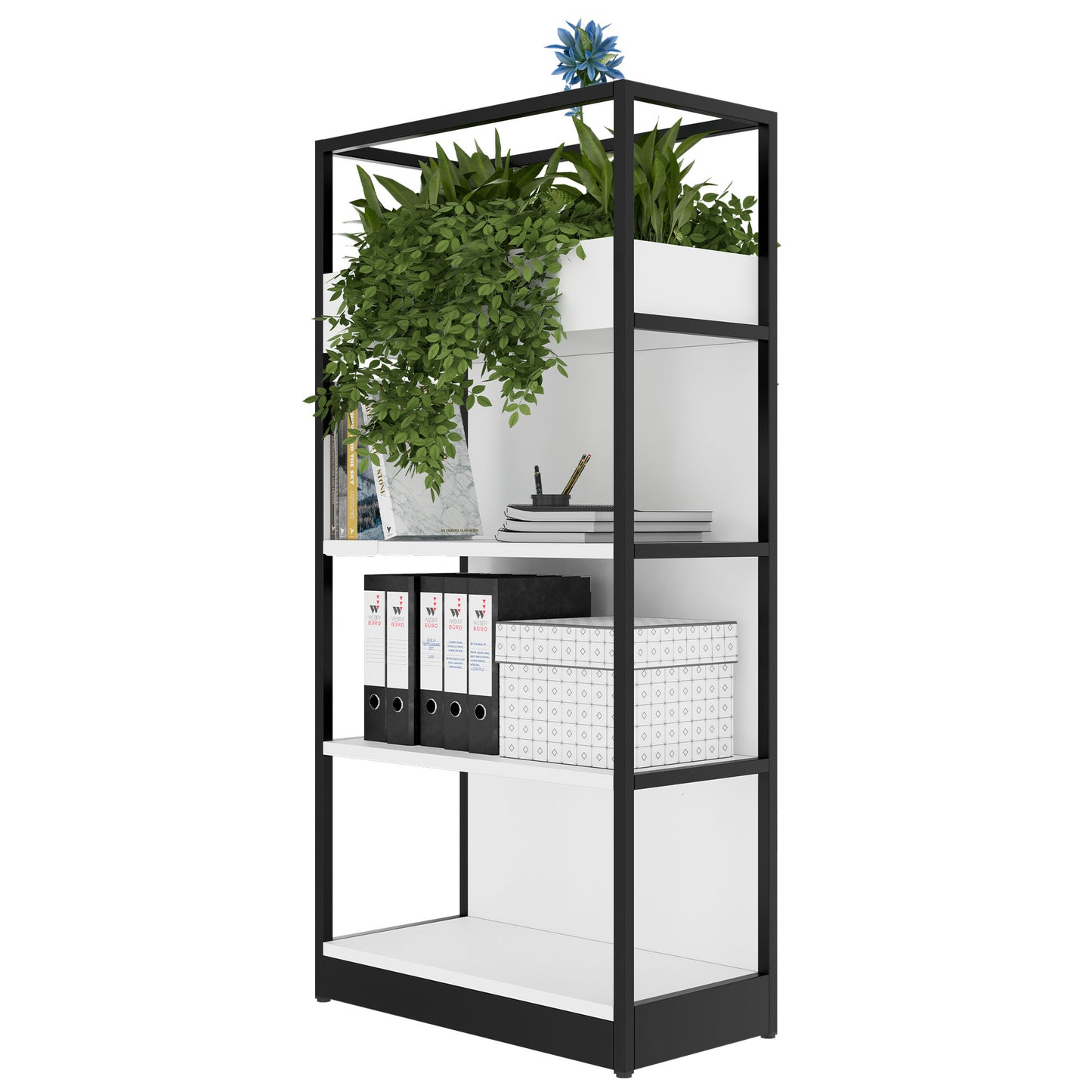 ATELLA Armoire d'étagère | 4 oh, 800 x 1610 mm, blanc
