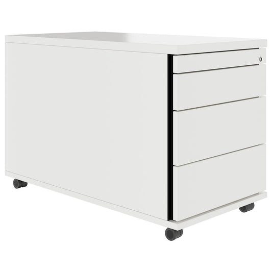 TIP Rolling container | 800 mm deep, small parts compartment, soft close, white