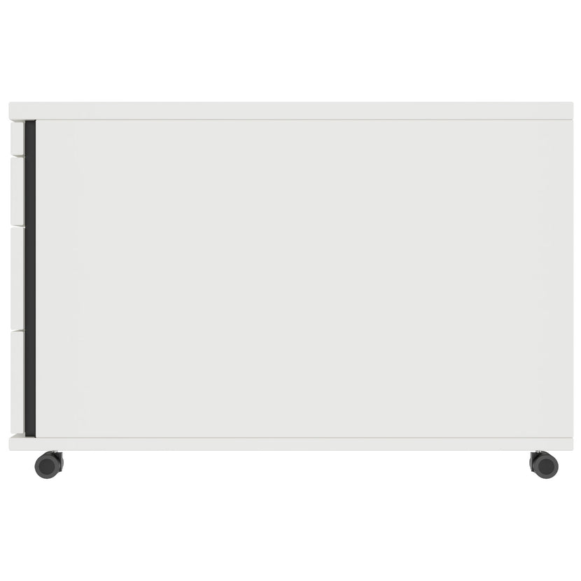 TIP Rolling container | 800 mm deep, small parts compartment, soft close, white