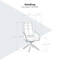 SANDIE Besucherstuhl | Mittlere Rückenlehne, Synchronmechanik - 12 Thumbnail Image