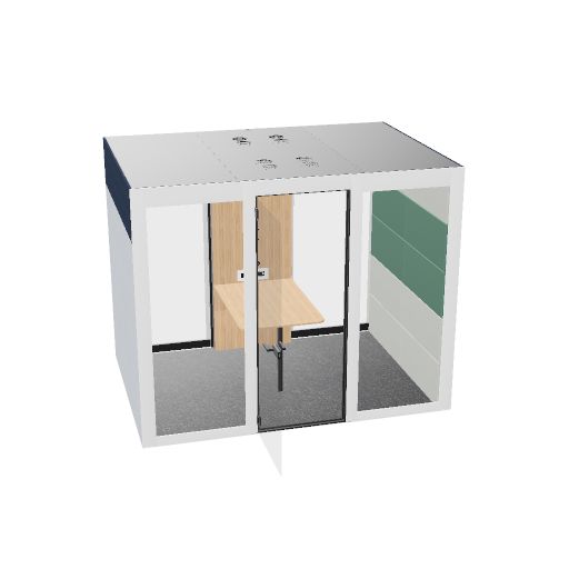SILENT ROOM L - MeetingBox | Spazio in sala, isolamento sonoro, per 4 persone, sostanze di riferimento Berta / Velito / Synergy