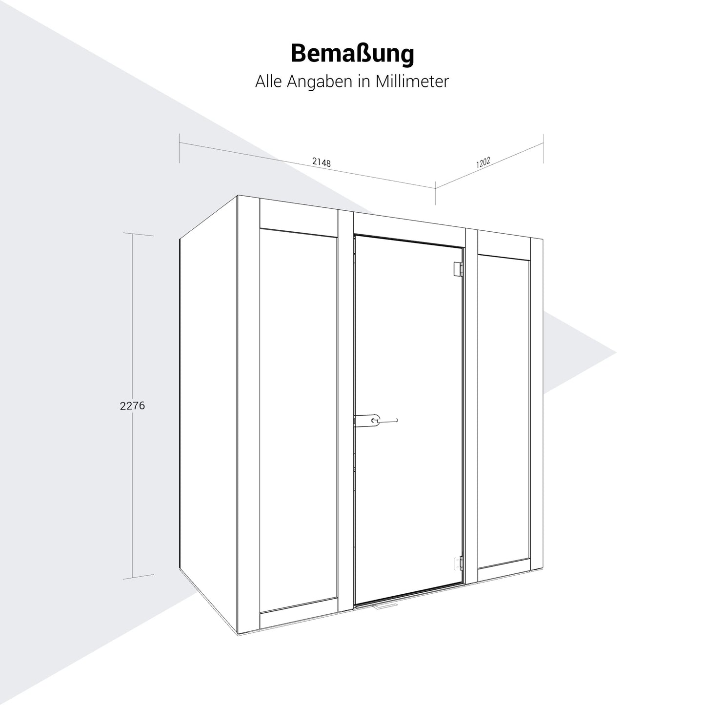 SILENT ROOM M - Akustik-System | Raum-in-Raum, Schallschutz, Für 2 Personen