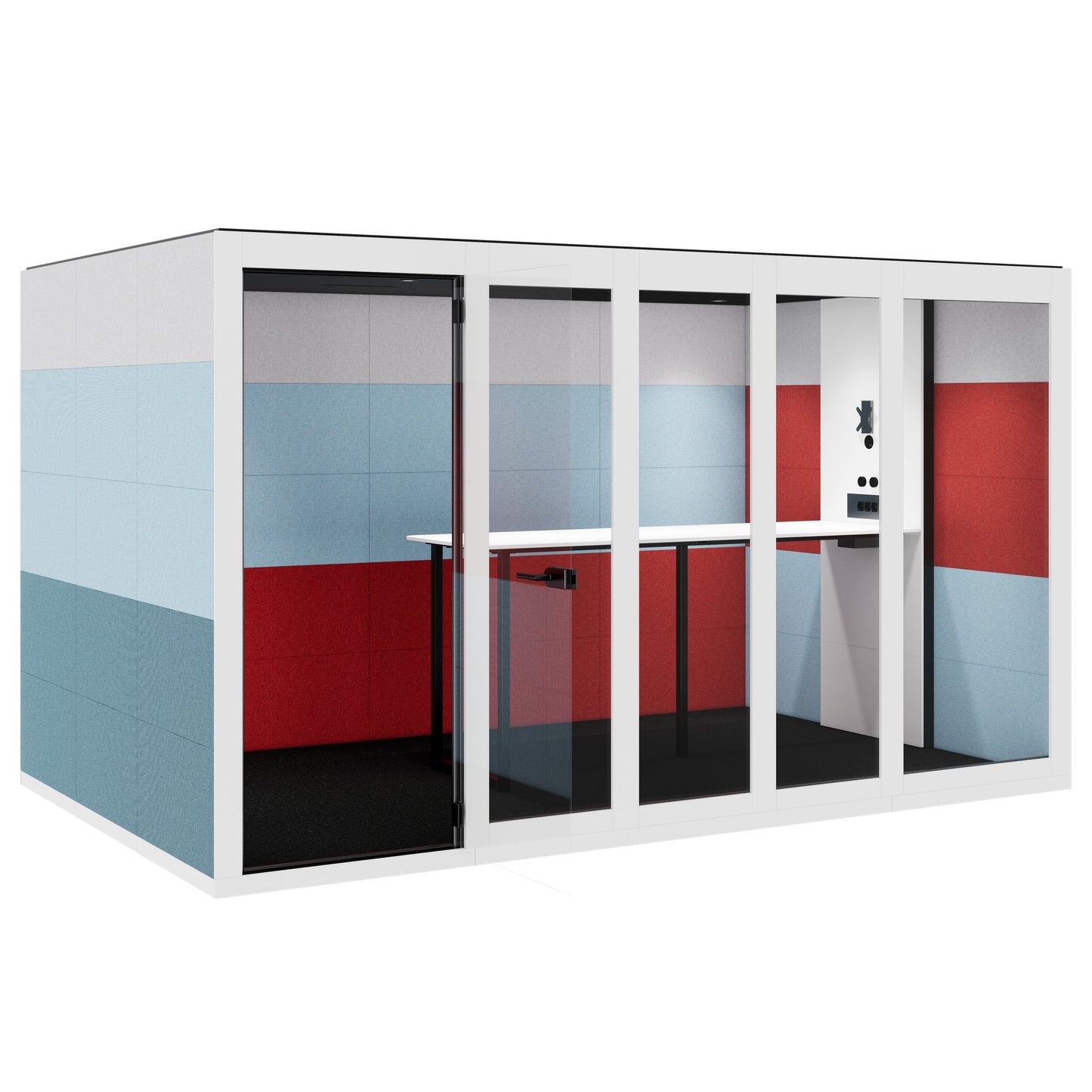 SILENT ROOM XL - Meeting Box | Espace dans l'espace, isolation sonore, pour 8 personnes, substances de référence Berta / Synergy / Velito