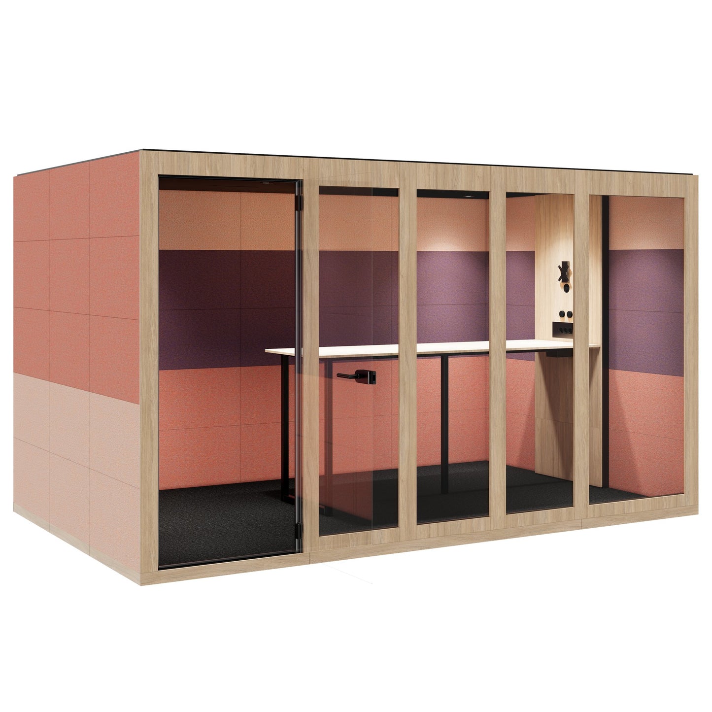 SILENT ROOM XL - Meeting Box | Espace dans l'espace, isolation sonore, pour 8 personnes, substances de référence Berta / Synergy / Velito