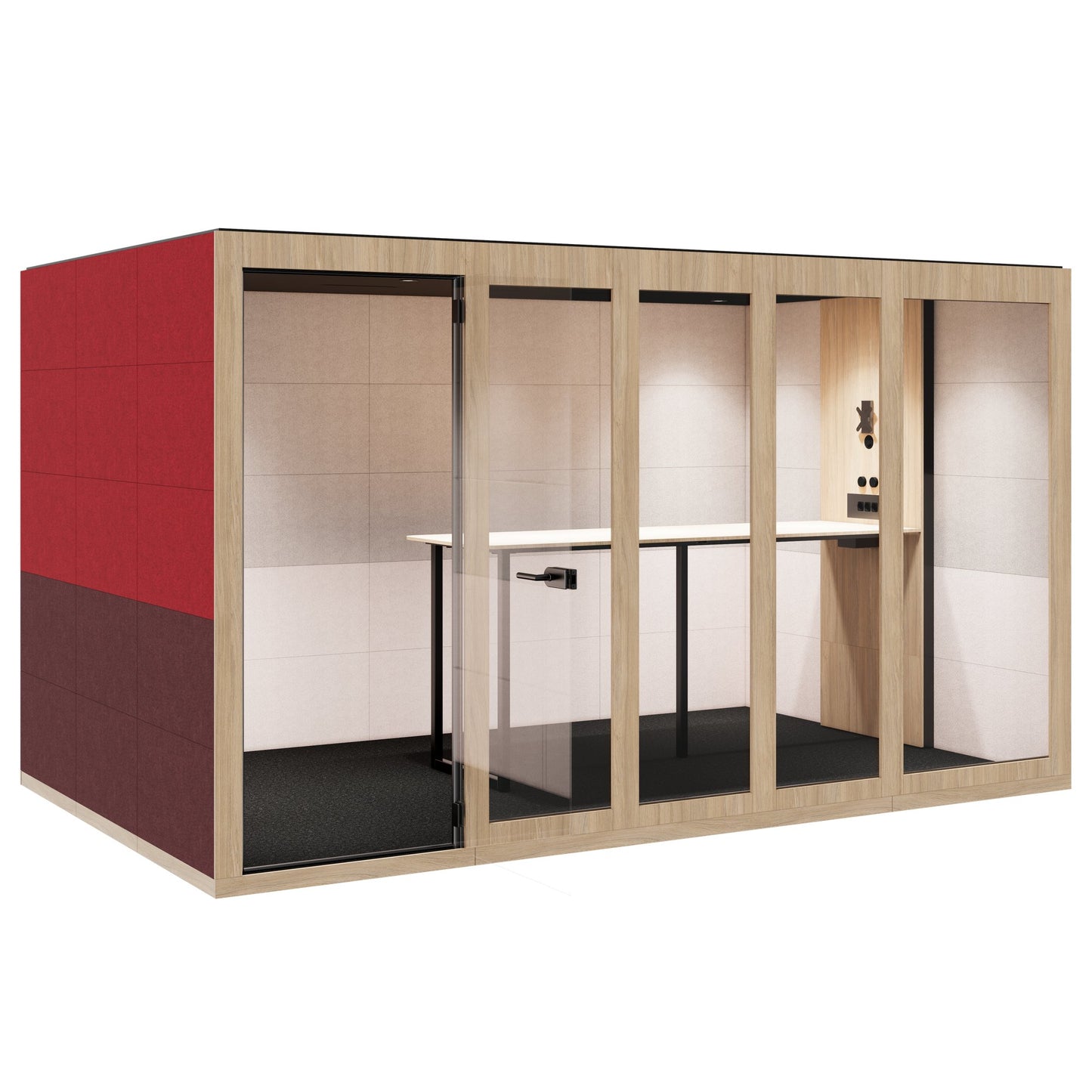 SILENT ROOM XL - Meeting Box | Espace dans l'espace, isolation sonore, pour 8 personnes, substances de référence Berta / Synergy / Velito
