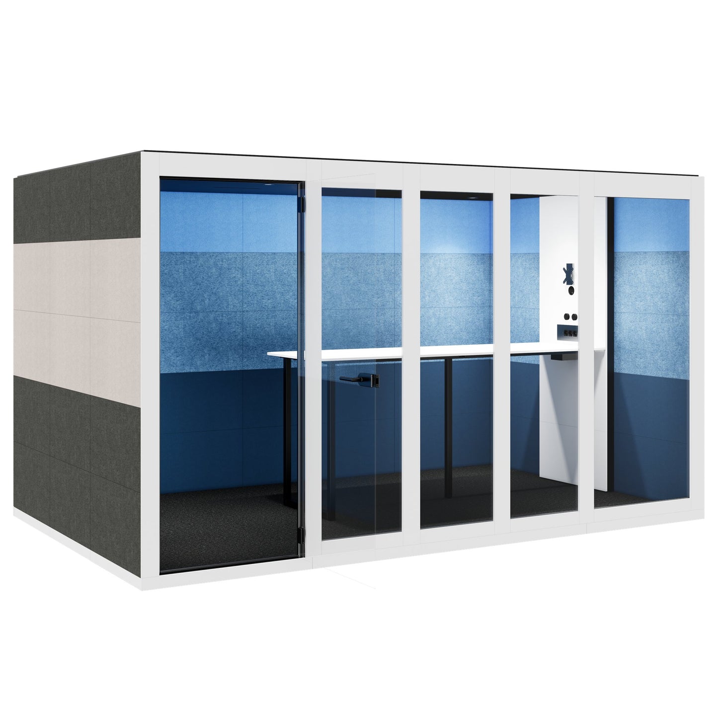 SILENT ROOM XL - Meetingbox | Raum-in-Raum, Schallschutz, Für 8 Personen, Bezugsstoffe BERTA / SYNERGY / VELITO