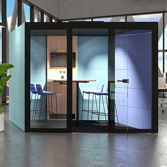 SILENT ROOM L - MeetingBox | Spazio in sala, isolamento sonoro, per 4 persone, sostanze di riferimento Berta / Velito / Synergy