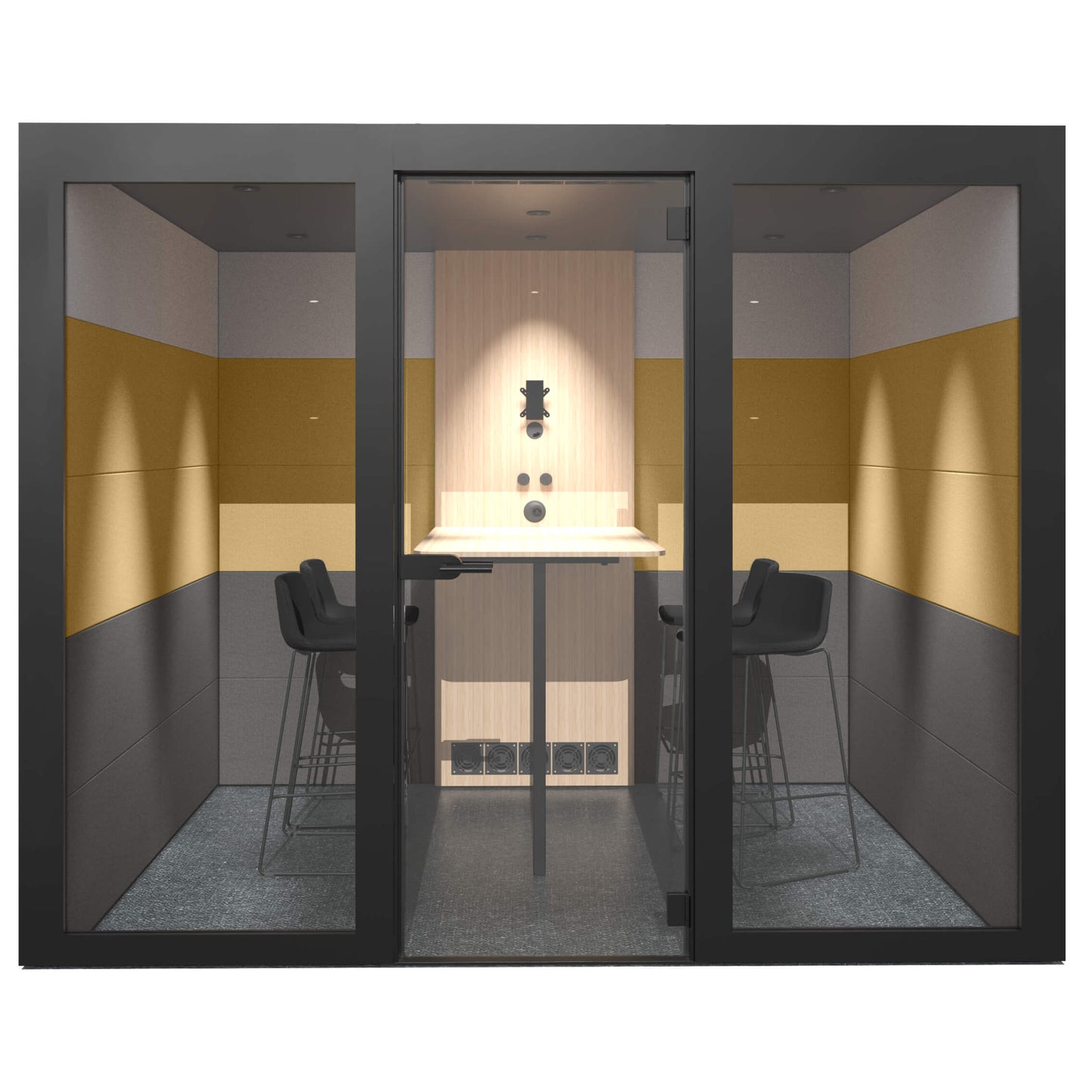 SILENT ROOM L - Meeting box | Room-in-room, soundproofing, for 4 people, upholstery fabrics BERTA / VELITO / SYNERGY