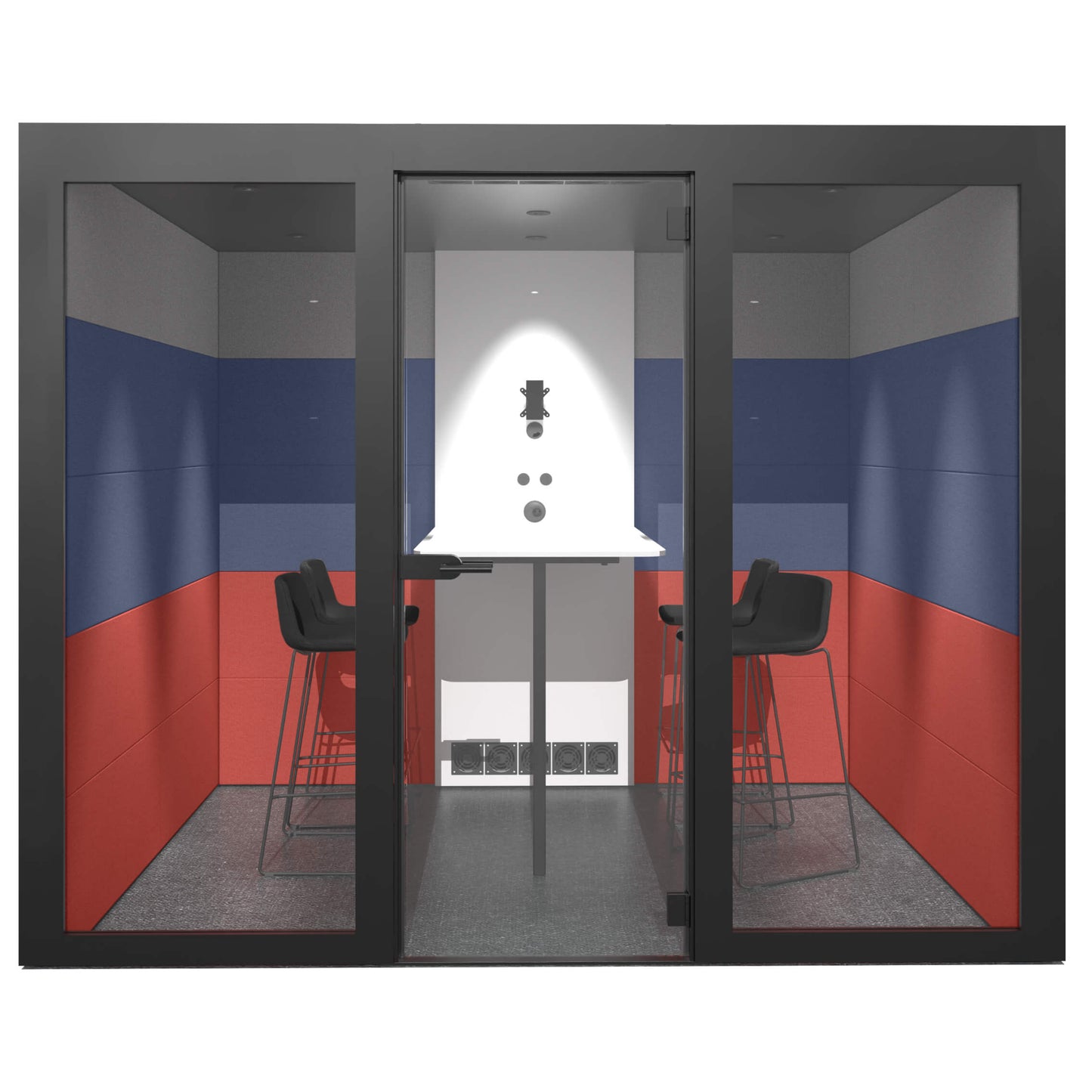 SILENT ROOM L - Meeting box | Room-in-room, soundproofing, for 4 people, upholstery fabrics BERTA / VELITO / SYNERGY