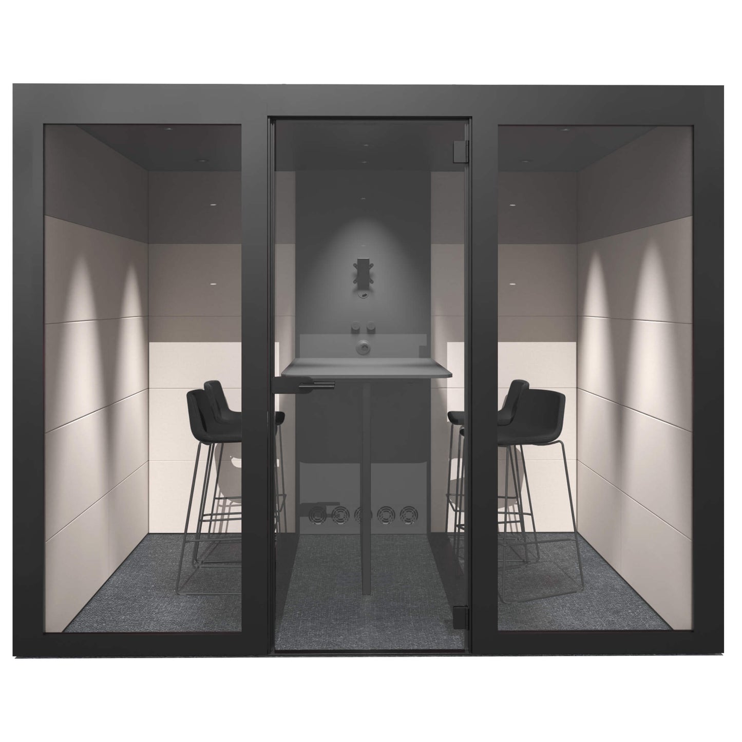 SILENT ROOM L - Meeting box | Room-in-room, soundproofing, for 4 people, upholstery fabrics BERTA / VELITO / SYNERGY