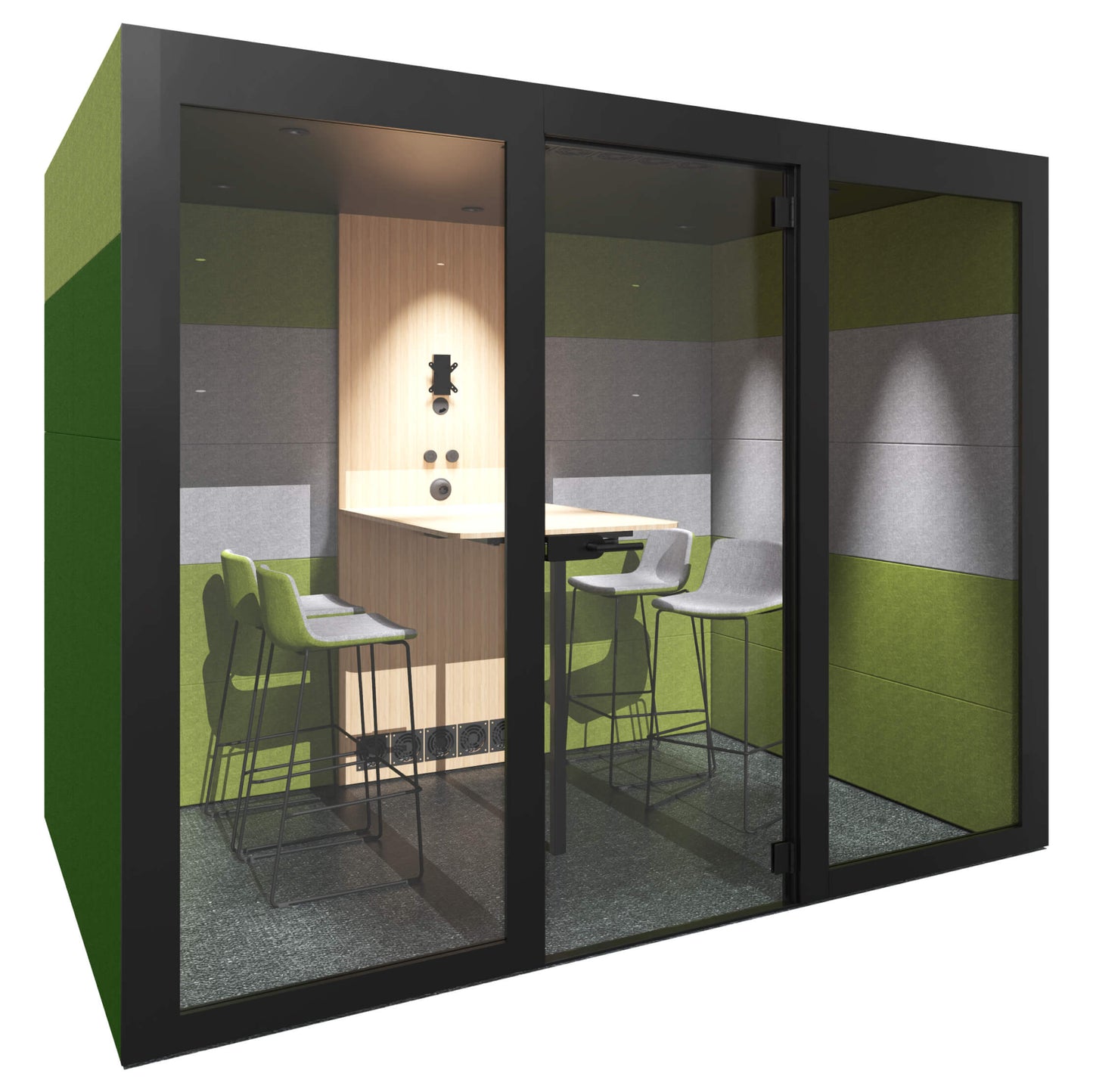 SILENT ROOM L - Meeting box | Room-in-room, soundproofing, for 4 people, upholstery fabrics BERTA / VELITO / SYNERGY