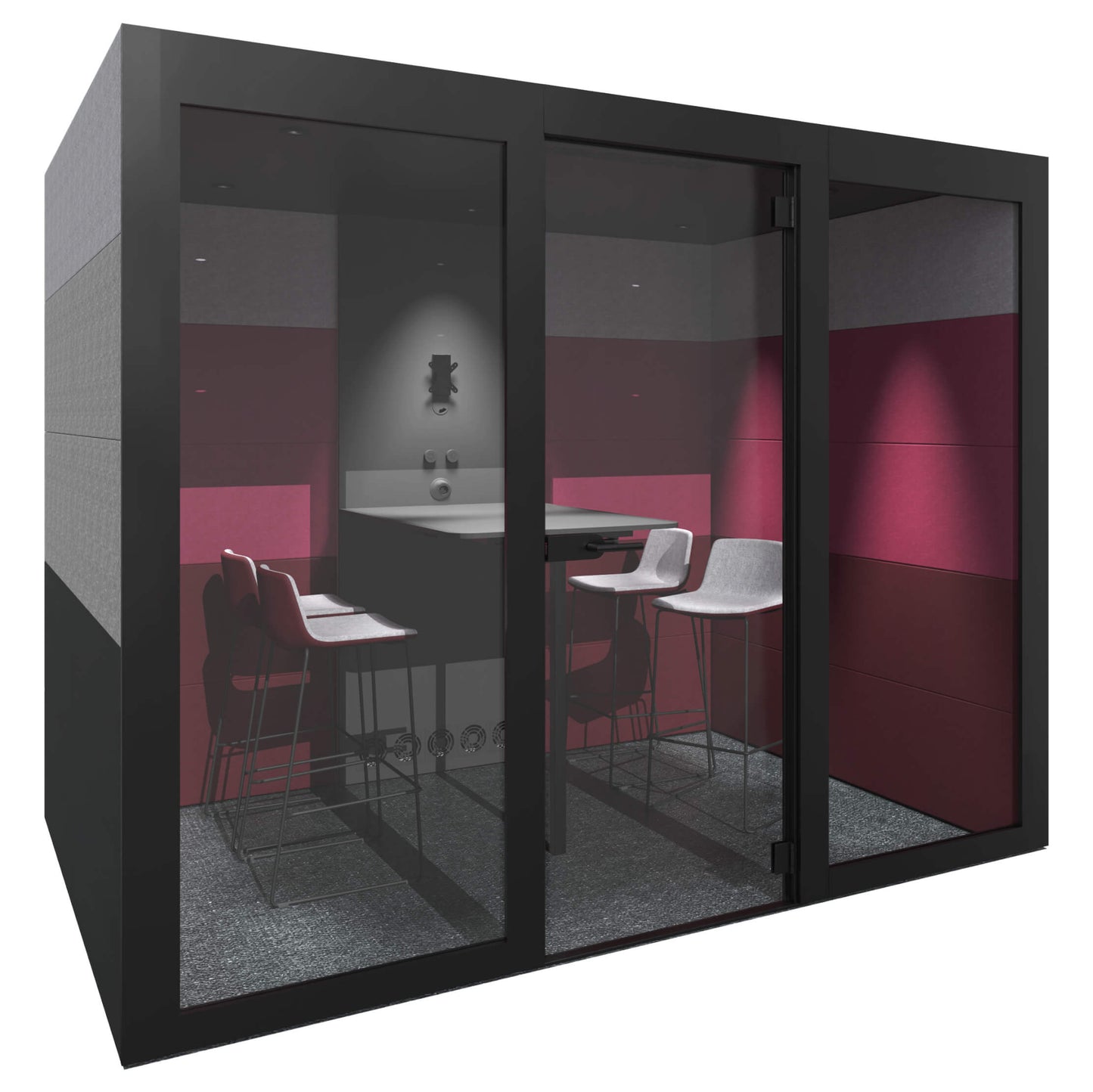 SILENT ROOM L - Meeting box | Room-in-room, soundproofing, for 4 people, upholstery fabrics BERTA / VELITO / SYNERGY