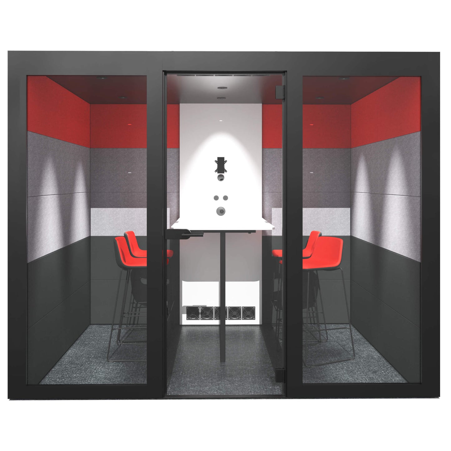 SILENT ROOM L - Meeting box | Room-in-room, soundproofing, for 4 people, upholstery fabrics BERTA / VELITO / SYNERGY