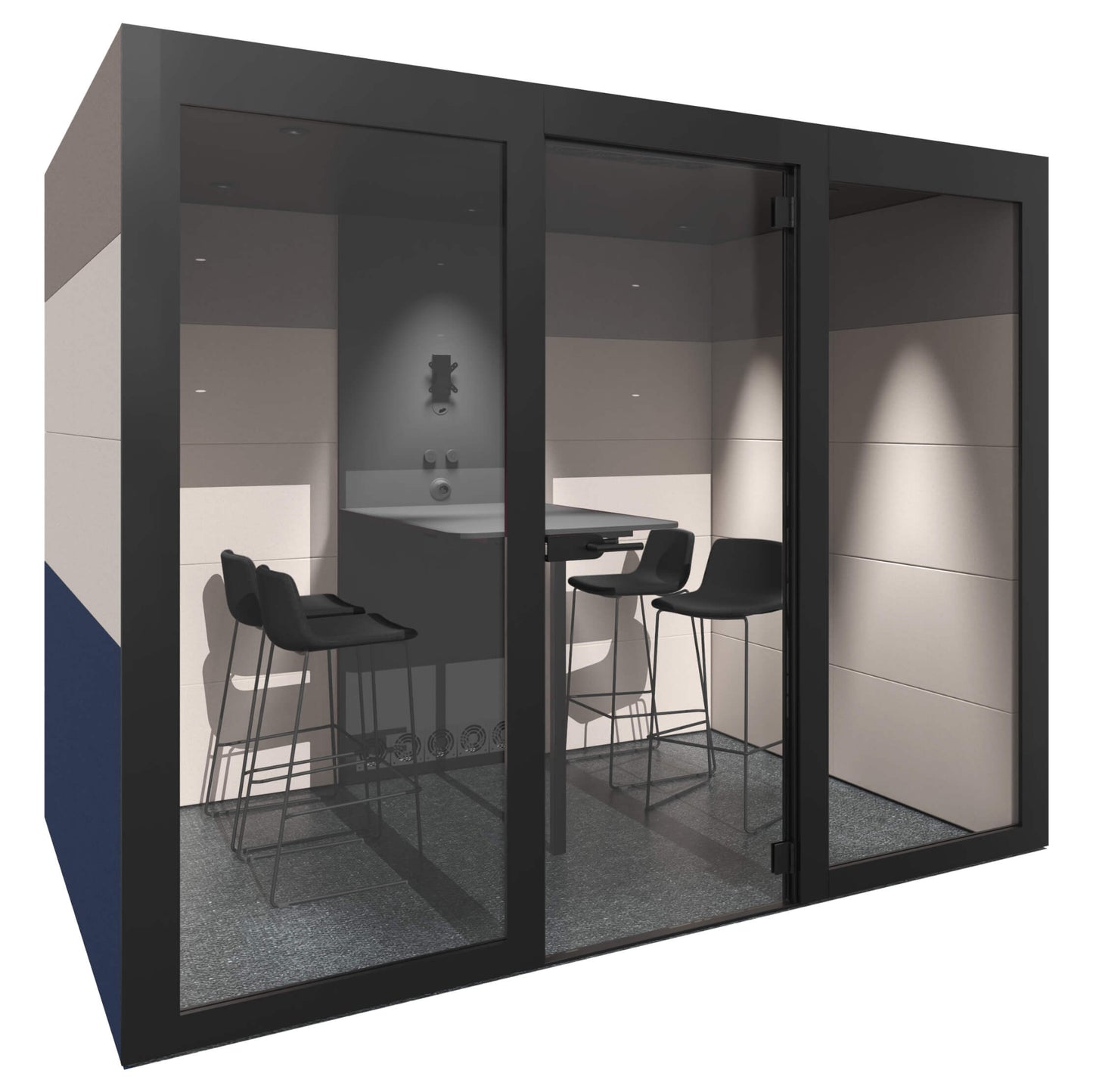 SILENT ROOM L - Meeting box | Room-in-room, soundproofing, for 4 people, upholstery fabrics BERTA / VELITO / SYNERGY