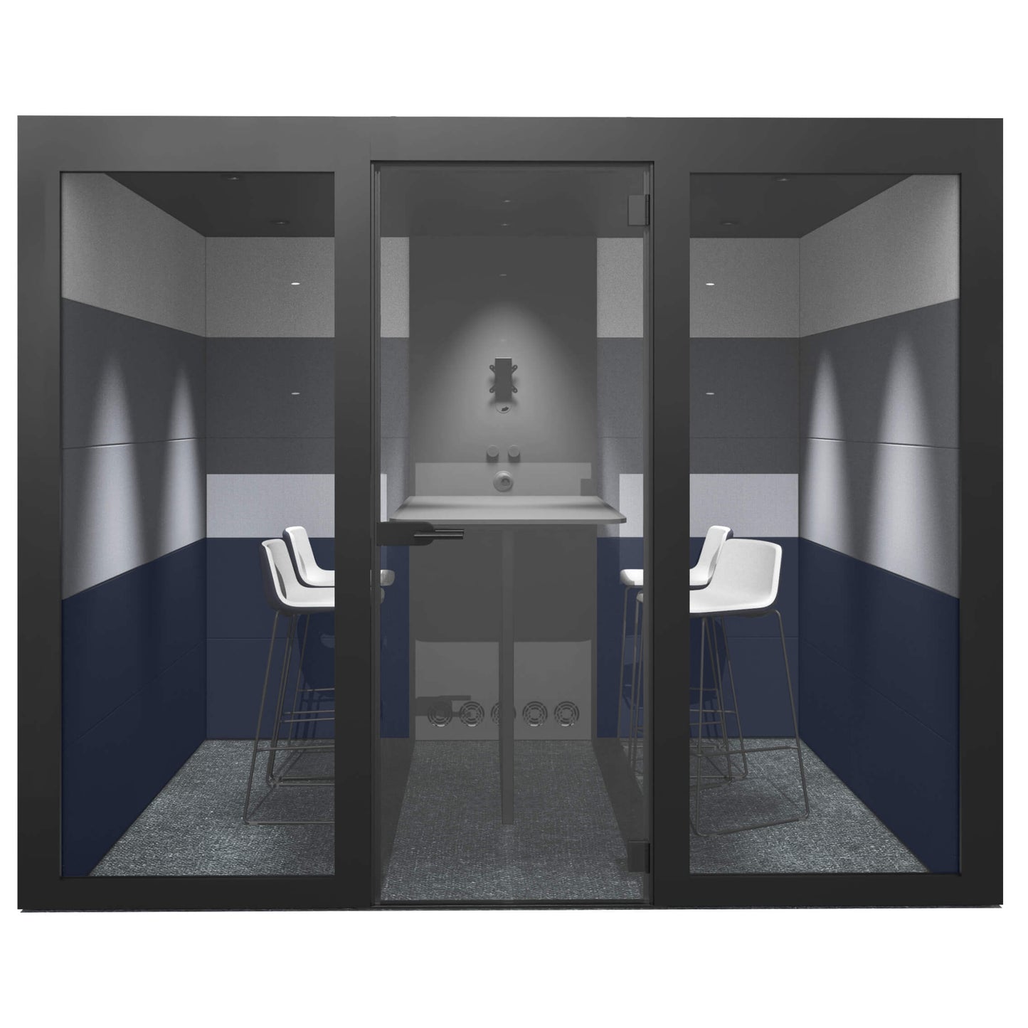 SILENT ROOM L - Meeting box | Room-in-room, soundproofing, for 4 people, upholstery fabrics BERTA / VELITO / SYNERGY