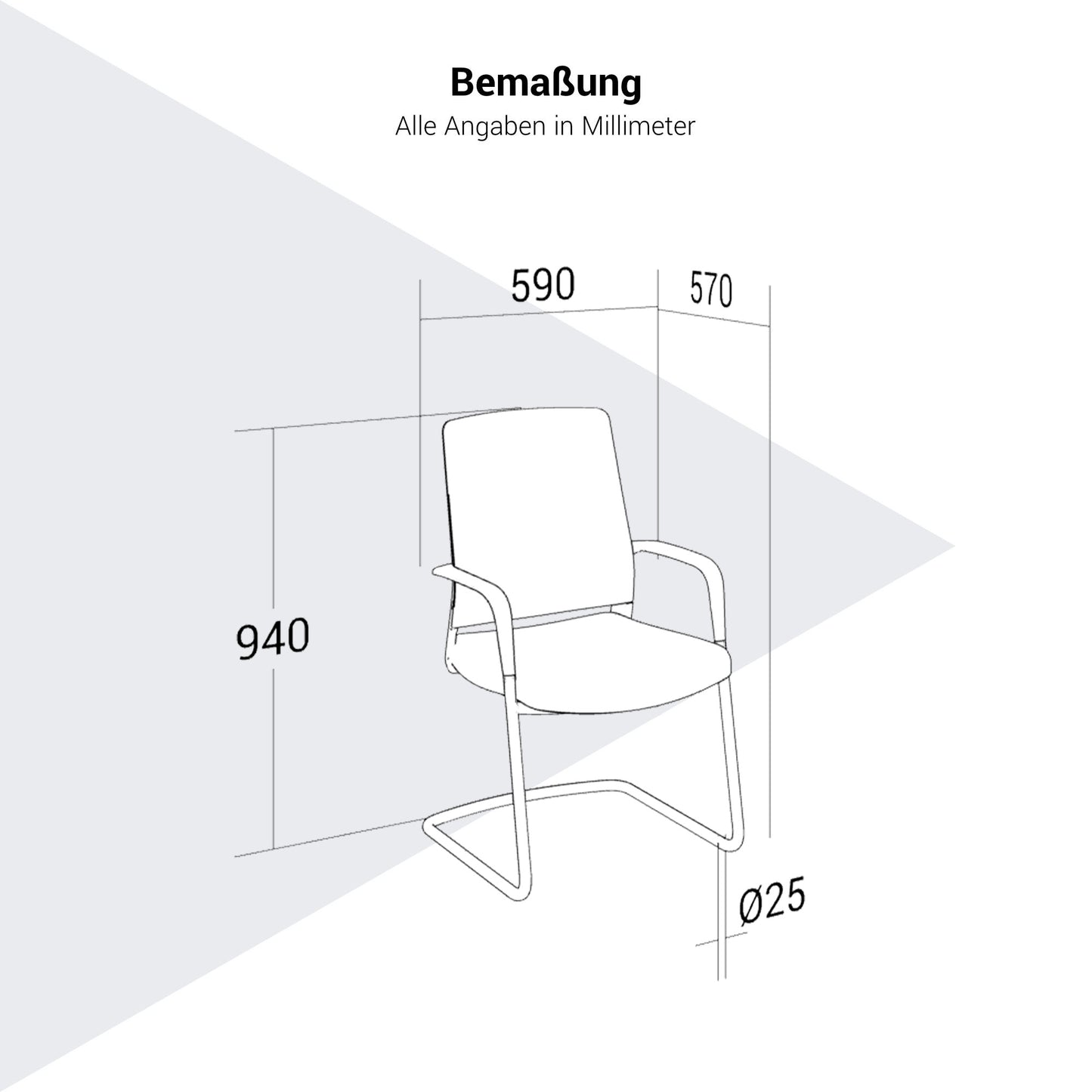 Simple curve Freifinger, black