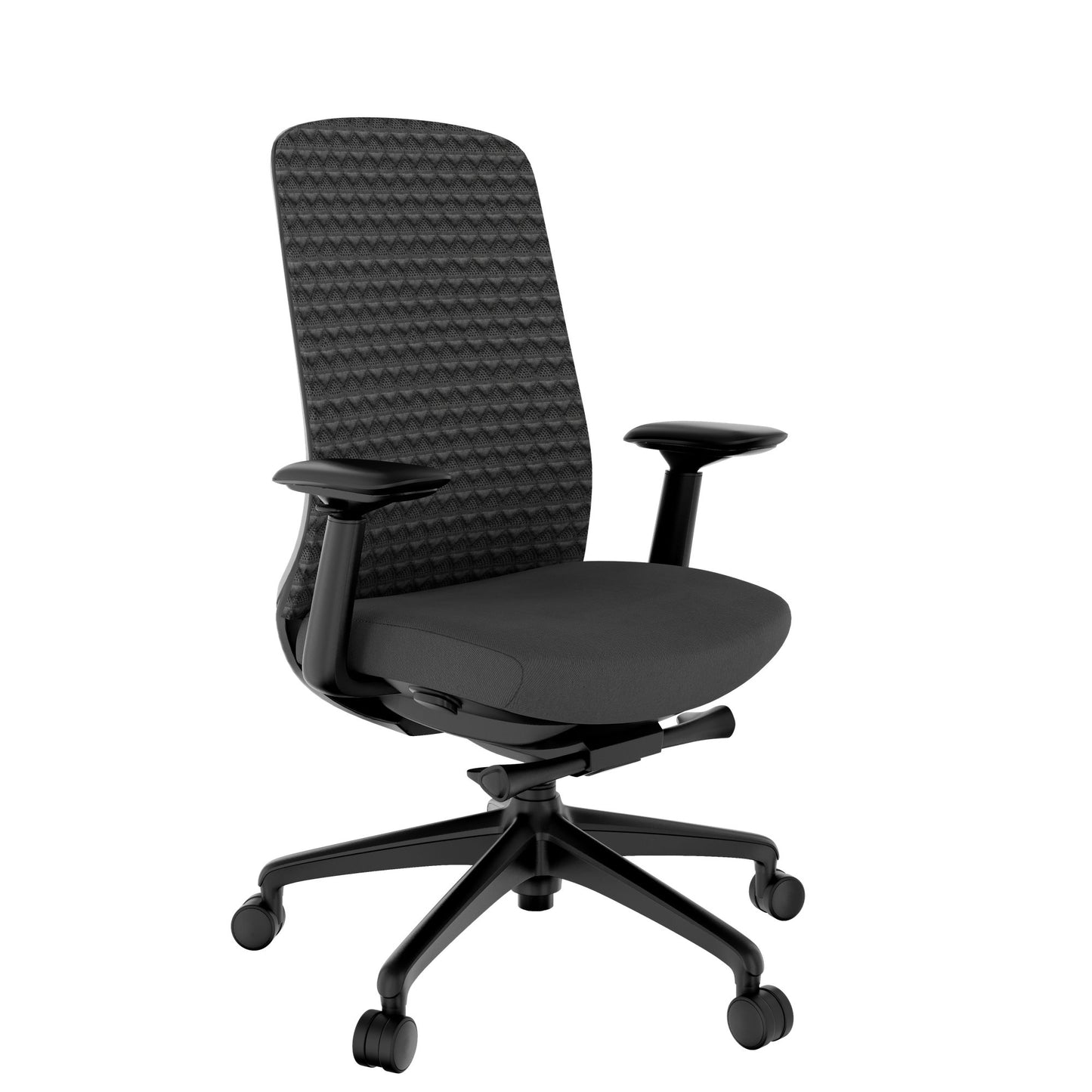 Smart Adjust office swinging chair | Synchronous mechanics, 4D armrests, headrest optional, black