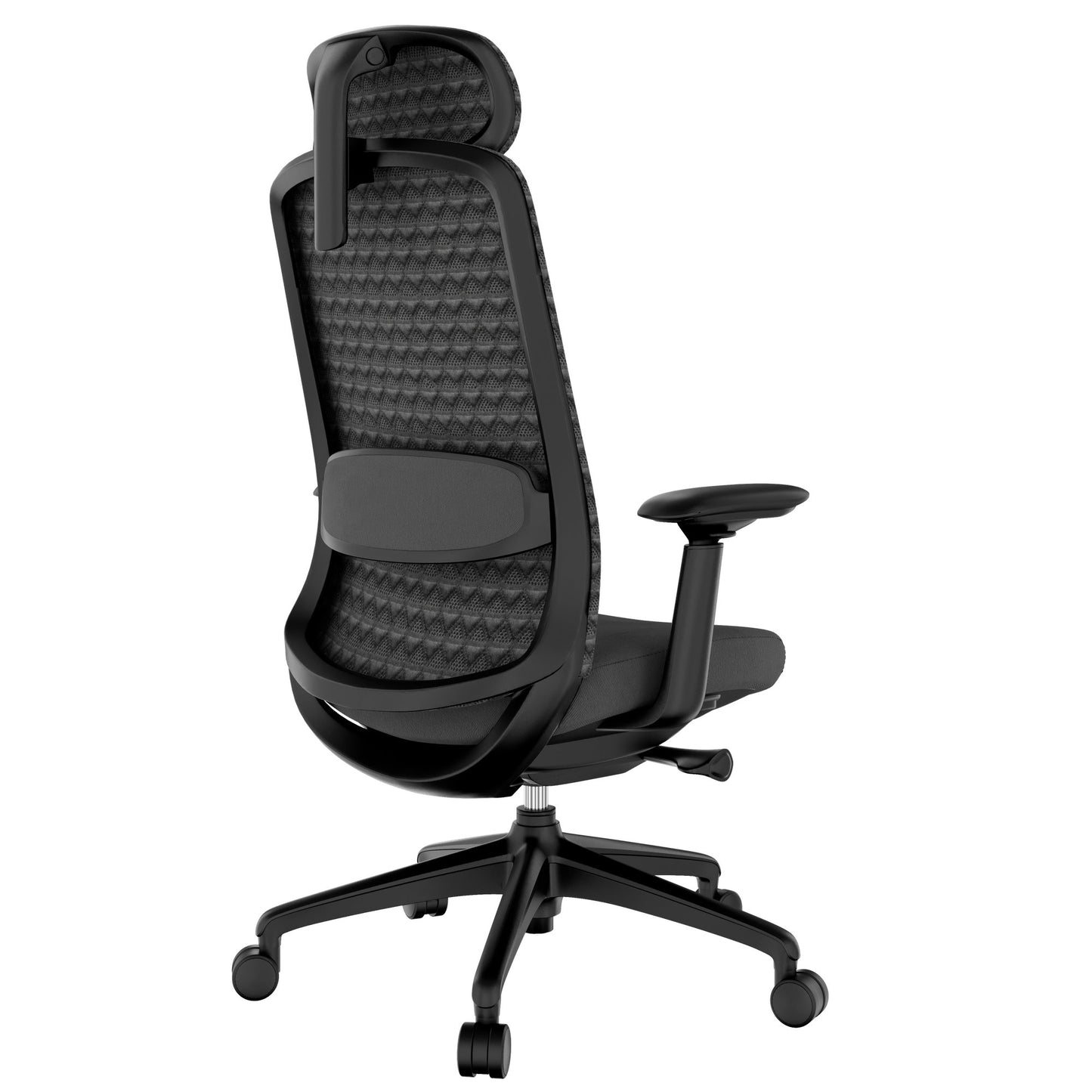 Smart Adjust office swinging chair | Synchronous mechanics, 4D armrests, headrest optional, black