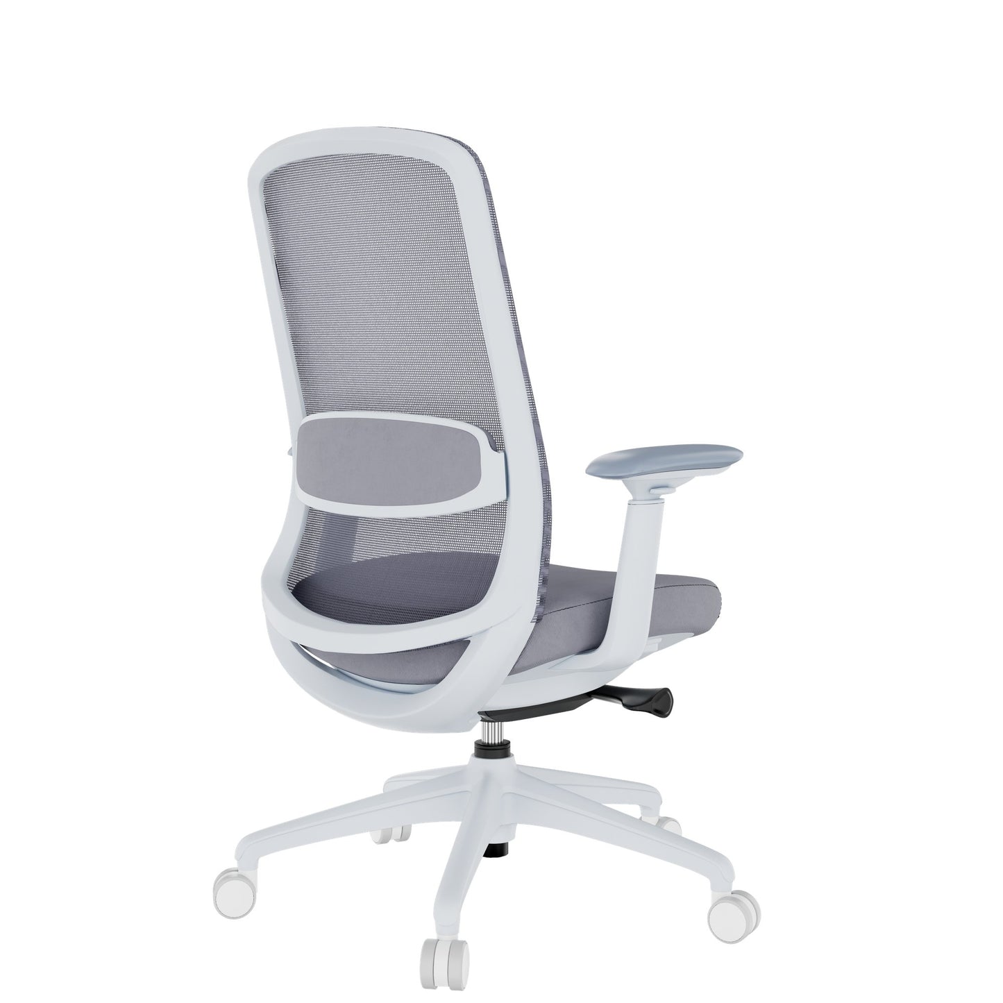 Smart Adjust net office swivel chair | Synchronous mechanics, 4D armrests, headrest optional, gray
