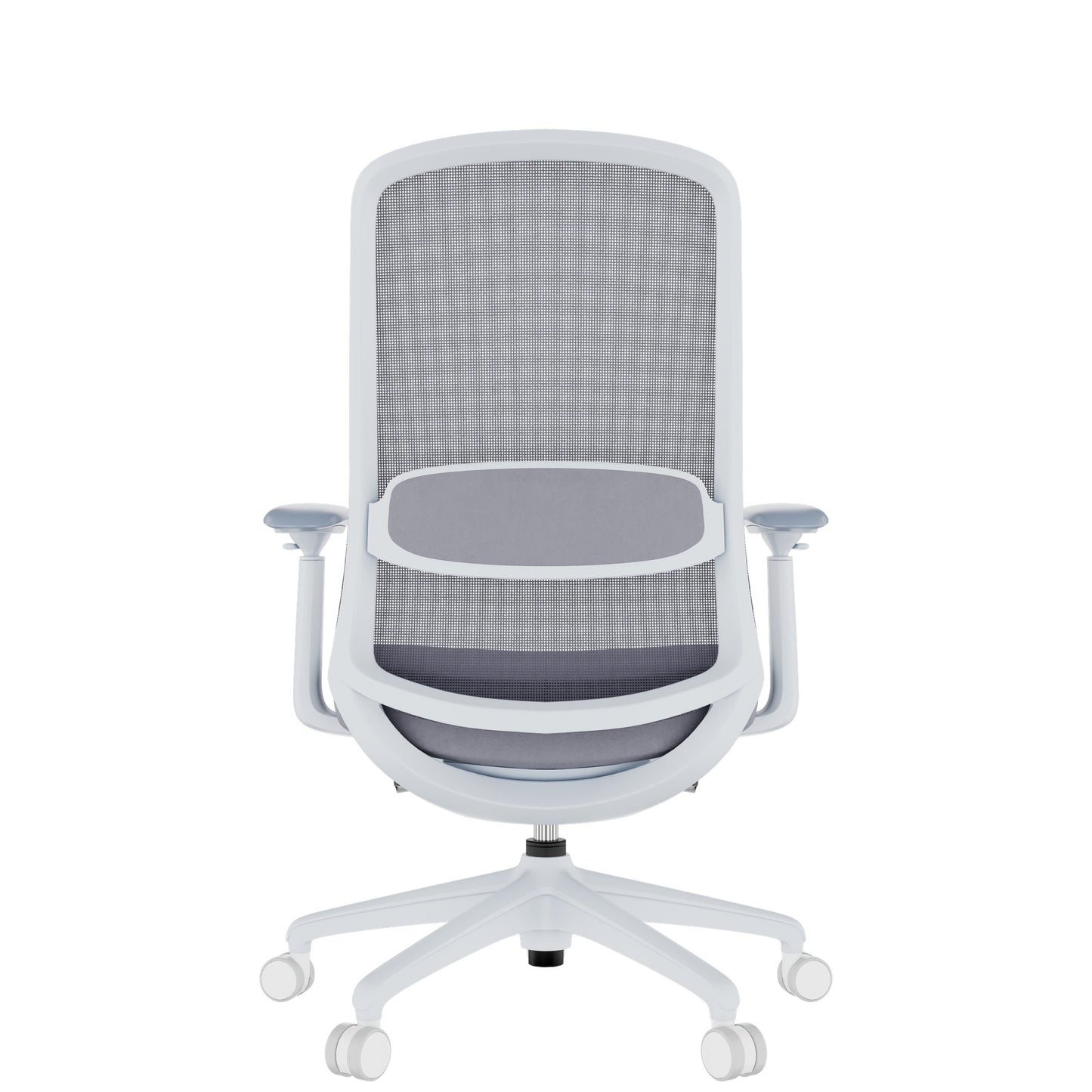 Smart Adjust net office swivel chair | Synchronous mechanics, 4D armrests, headrest optional, gray