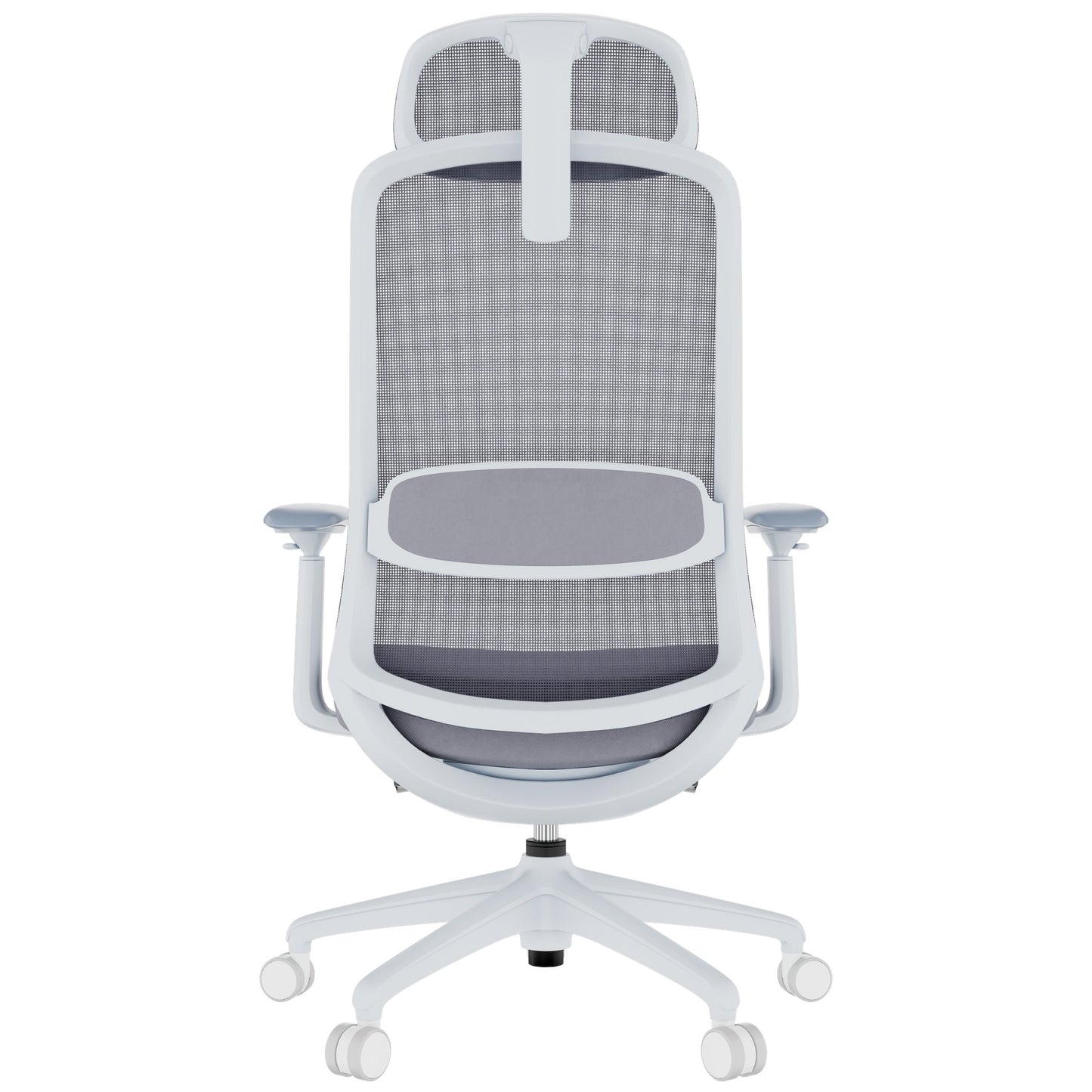 Smart Adjust net office swivel chair | Synchronous mechanics, 4D armrests, headrest optional, gray