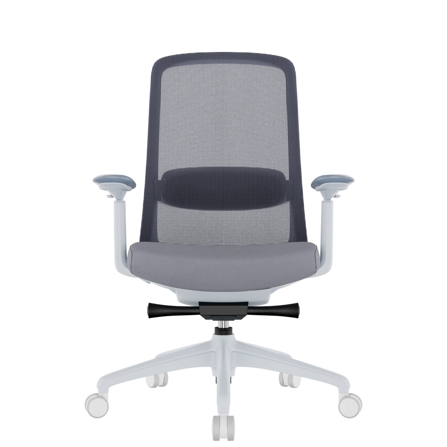 Smart Adjust net office swivel chair | Synchronous mechanics, 4D armrests, headrest optional, gray