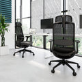 Smart Adjust net office swivel chair | Synchronous mechanics, 4D armrests, headrest optional, black - 2 Thumbnail Image