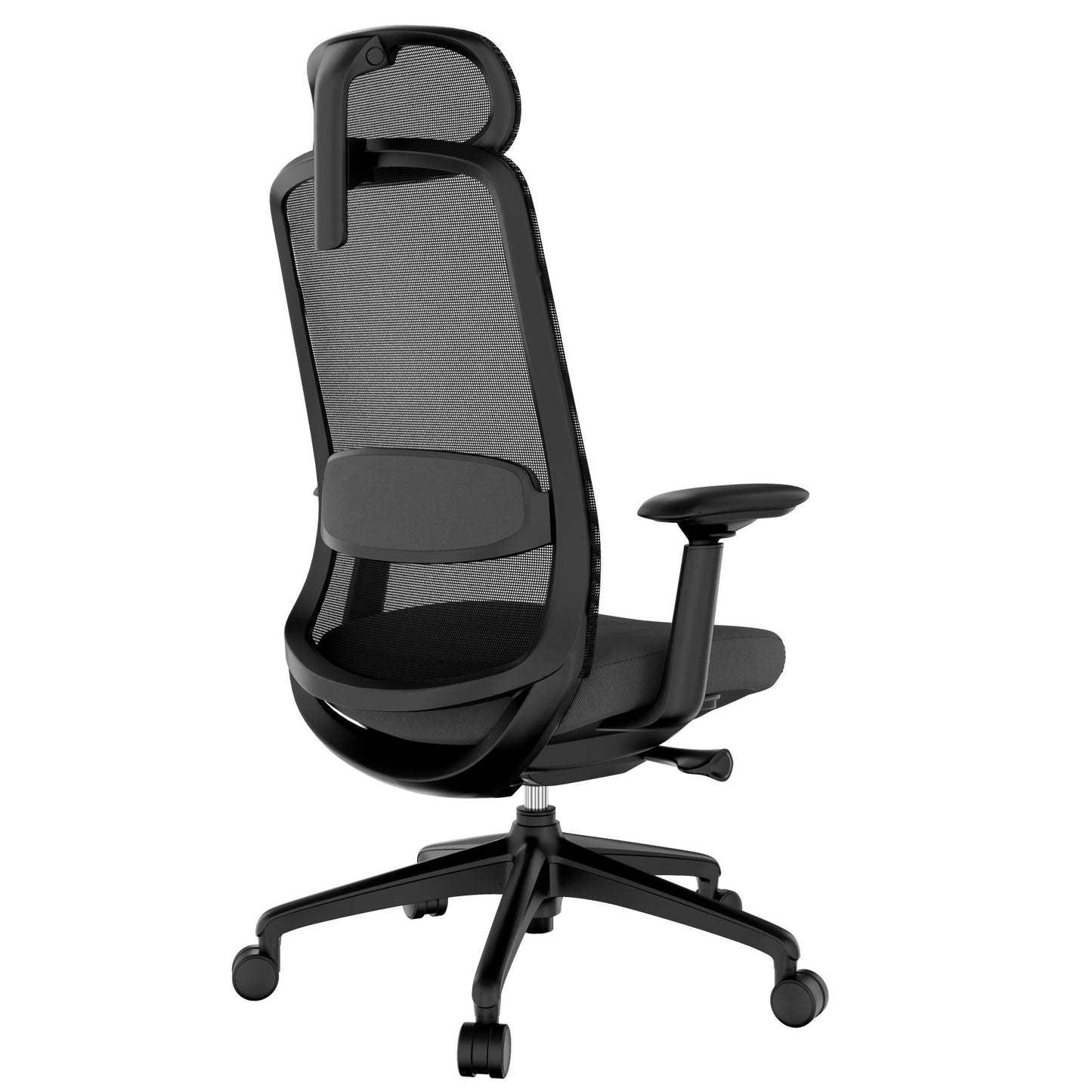 Smart Adjust net office swivel chair | Synchronous mechanics, 4D armrests, headrest optional, black