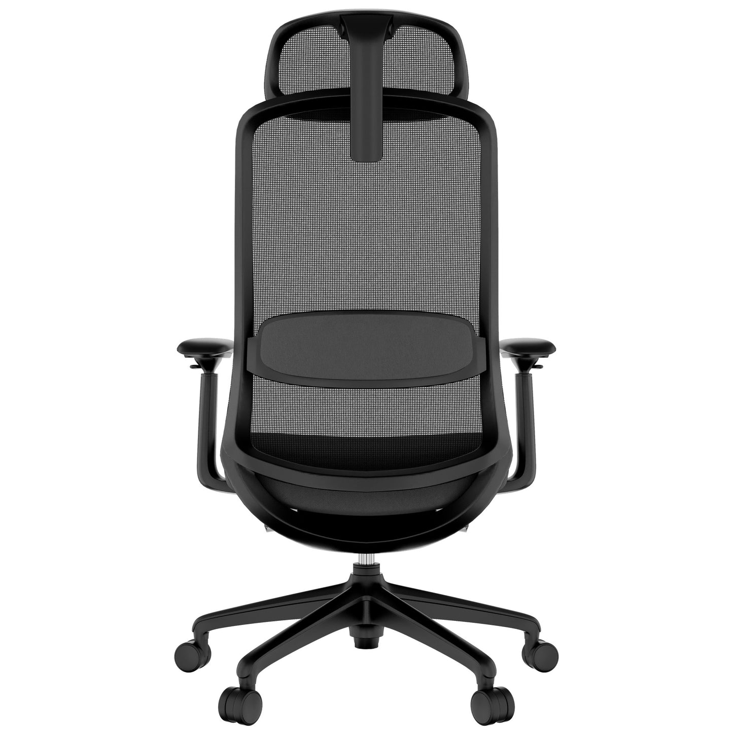 SMART ADJUST NET Bürodrehstuhl | Synchronmechanik, 4D-Armlehnen, Kopfstütze optional, Schwarz
