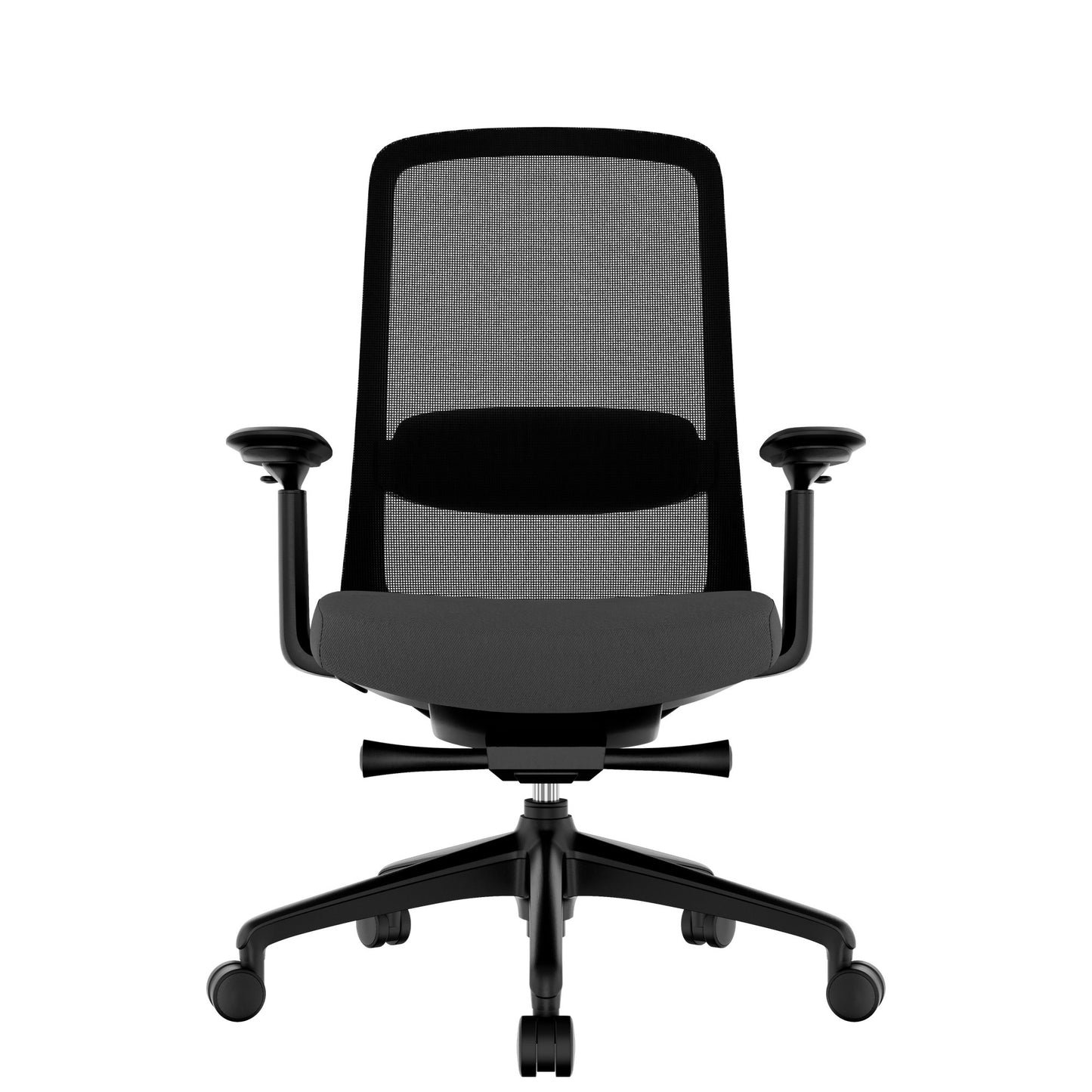 Smart Adjust net office swivel chair | Synchronous mechanics, 4D armrests, headrest optional, black