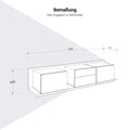 SORANO Lowboard | 2400 x 525 mm, Türen mit Push-to-Open - 13 Thumbnail Image