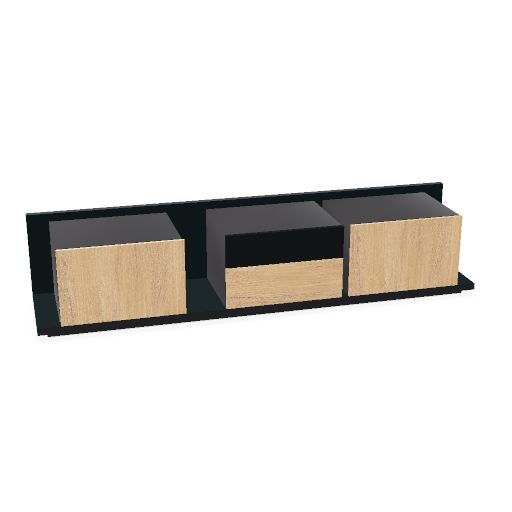 SORANO Lowboard | 2400 x 525 mm, Türen mit Push-to-Open