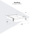 STASH Unterbauschublade | Abschließbar, Metall, 220 x 260 mm - 5 Thumbnail Image