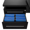 STRATEGO Chefschreibtisch | 2300 x 1720 mm, Integriertes Lowboard, Dunkle Eiche - 8 Thumbnail Image