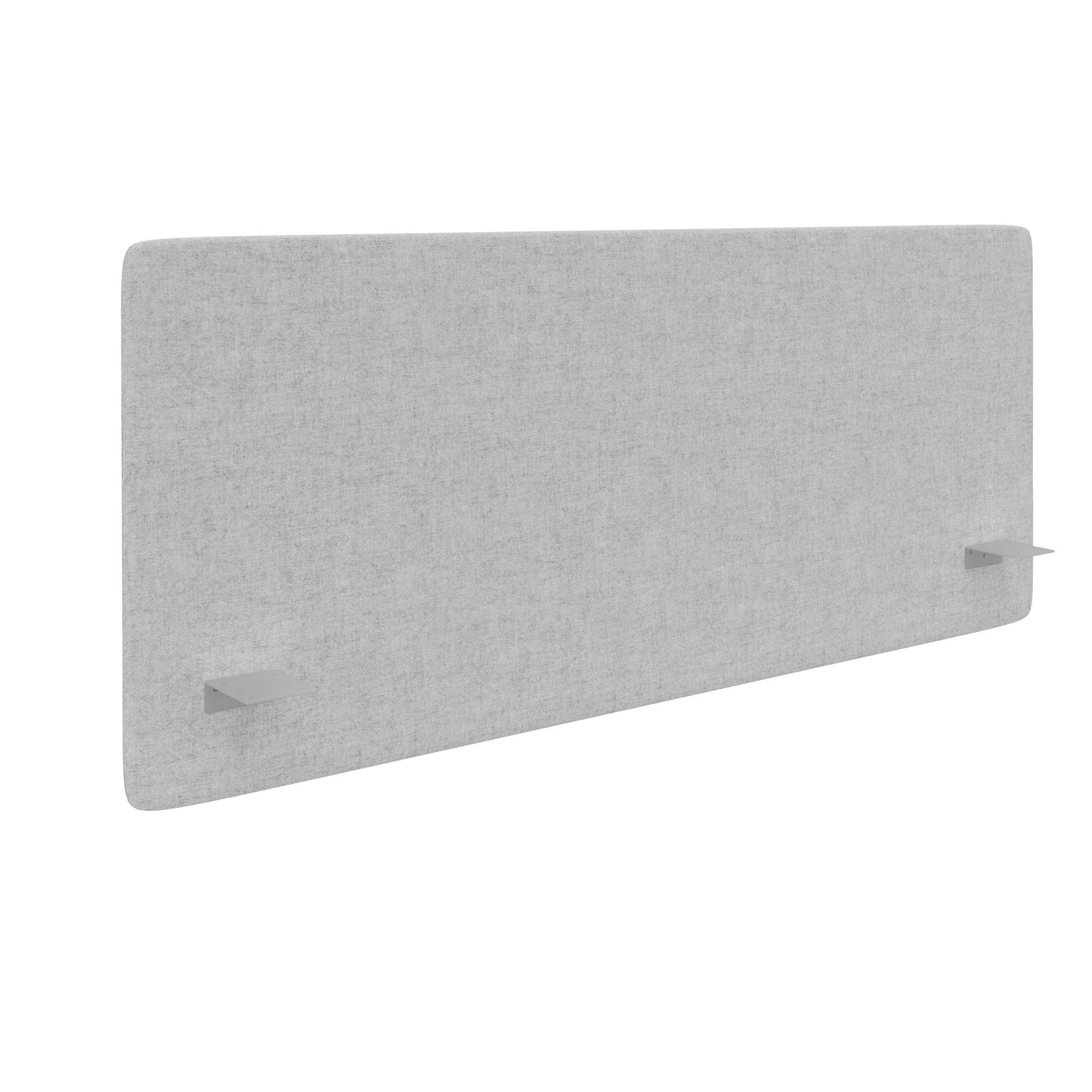 STANLY DESK Partizione tavolo acustica | 1600 - 1800 mm, assorbimento del suono, velio di copertura di lana - chiazzato grigio chiaro