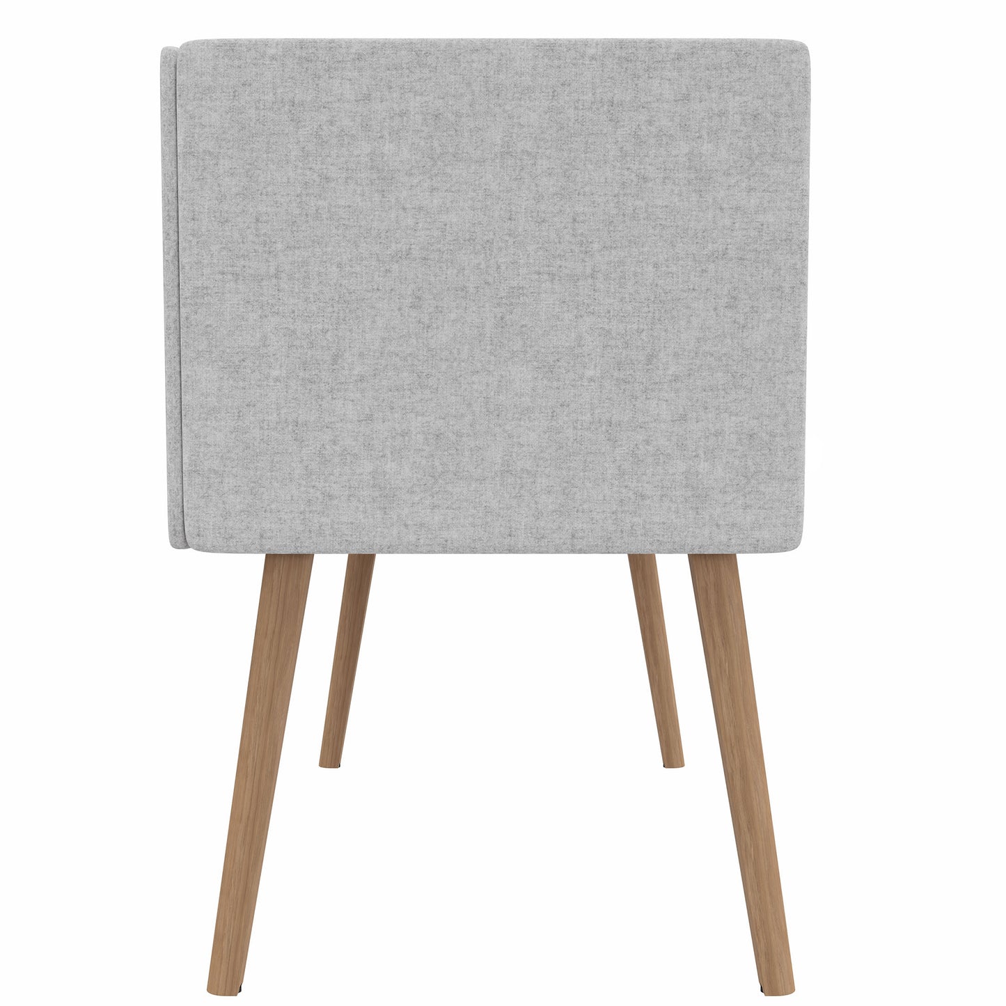 STANLY DESK Akustik-Seitenblende | 600 mm hoch, schallabsorbierend, Wollbezug VELITO - Hellgrau meliert