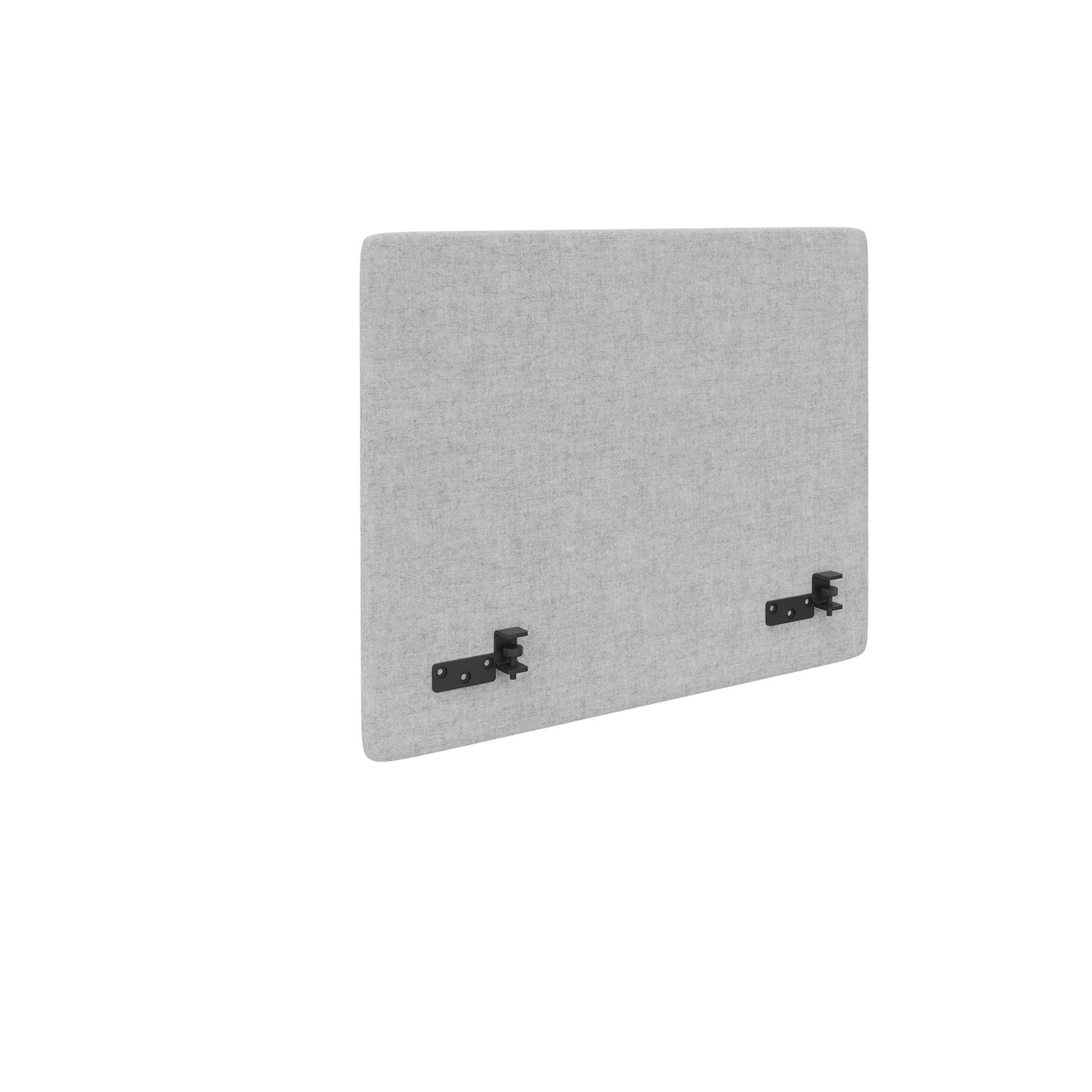 STANLY DESK Akustik-Seitenblende | 600 mm hoch, schallabsorbierend, Wollbezug VELITO - Hellgrau meliert