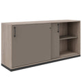 CHOICE Schiebetürenschrank | 2 OH, 1600 x 760 mm, Nordeiche grau / Cubanitgrau - 2 Thumbnail Image