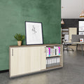 CHOICE Armadio con ante scorrevoli | 2 OH, 1600 x 760 mm, grigio cubanite / frassino sabbia - 1 Thumbnail Image