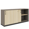 CHOICE Armadio con ante scorrevoli | 2 OH, 1600 x 760 mm, grigio cubanite / frassino sabbia - 2 Thumbnail Image