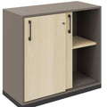 CHOICE sliding door wardrobe | 2 OH, 800 x 760 mm, cubanite gray / sand ash - 2 Thumbnail Image