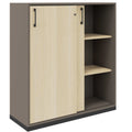 CHOICE Armadio con ante scorrevoli | 3 OH, 1000 x 1115 mm, grigio cubanite / rovere sabbia - 2 Thumbnail Image