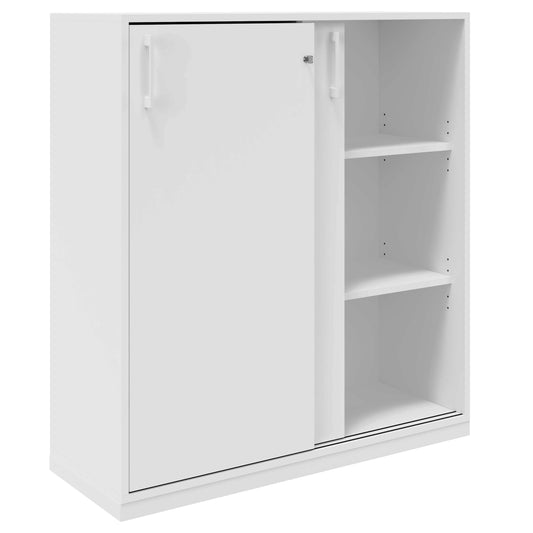CHOICE Sliding door cabinet | 3 Oh, 1000 x 1115 mm, white