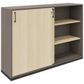 CHOICE Armadio con ante scorrevoli | 3 OH, 1600 x 1115 mm, grigio cubanite / frassino sabbia - 2 Thumbnail Image
