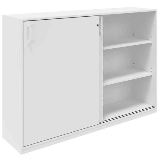 CHOICE Sliding door cabinet | 3 Oh, 1600 x 1115 mm, white