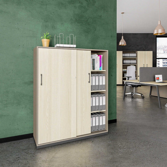 CHOICE Schiebetürenschrank | 4 OH, 1200 x 1465 mm, Cubanitgrau / Sandesche