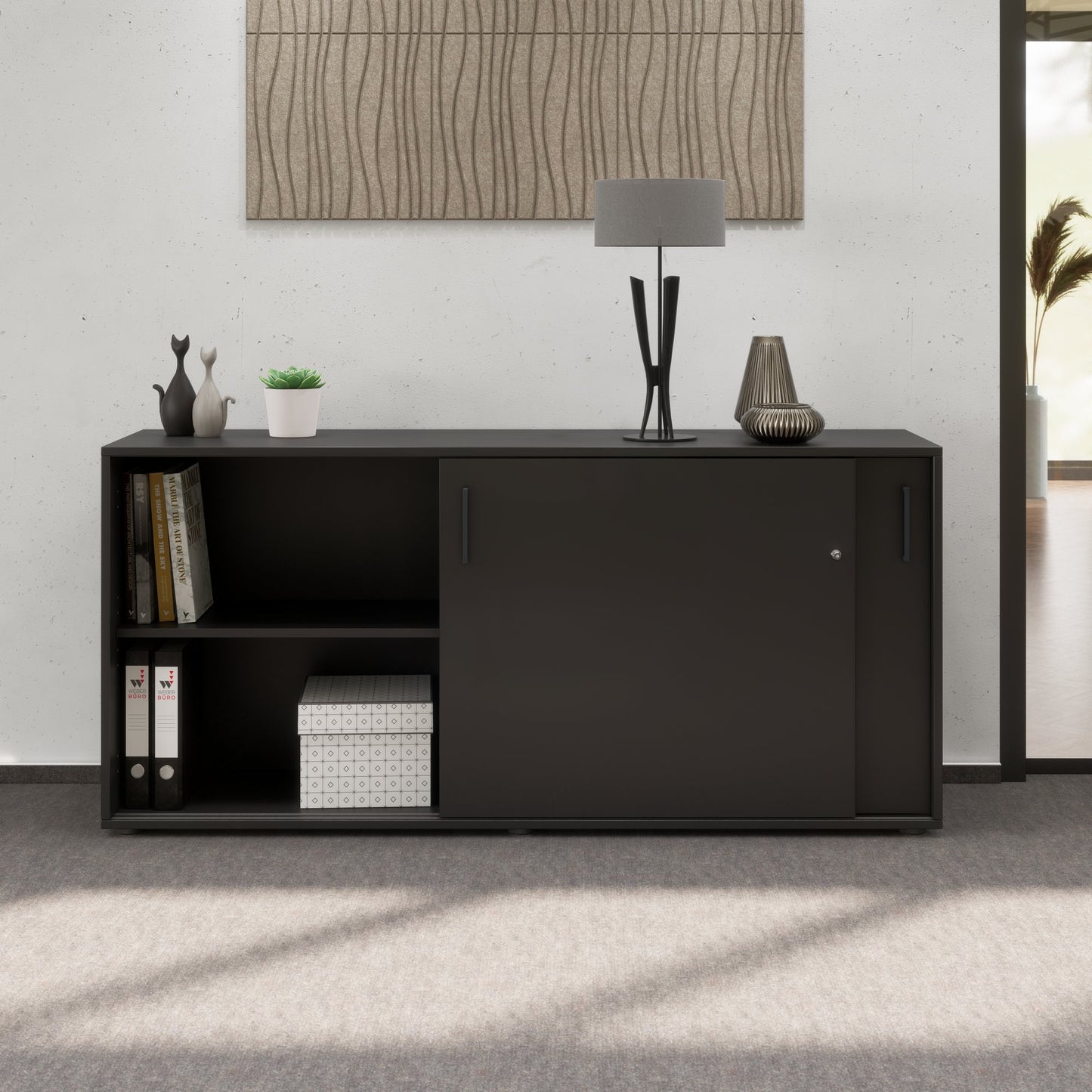 NOVA Armoire de porte coulissante | 2 oh, 1640 x 740 mm, anthracite