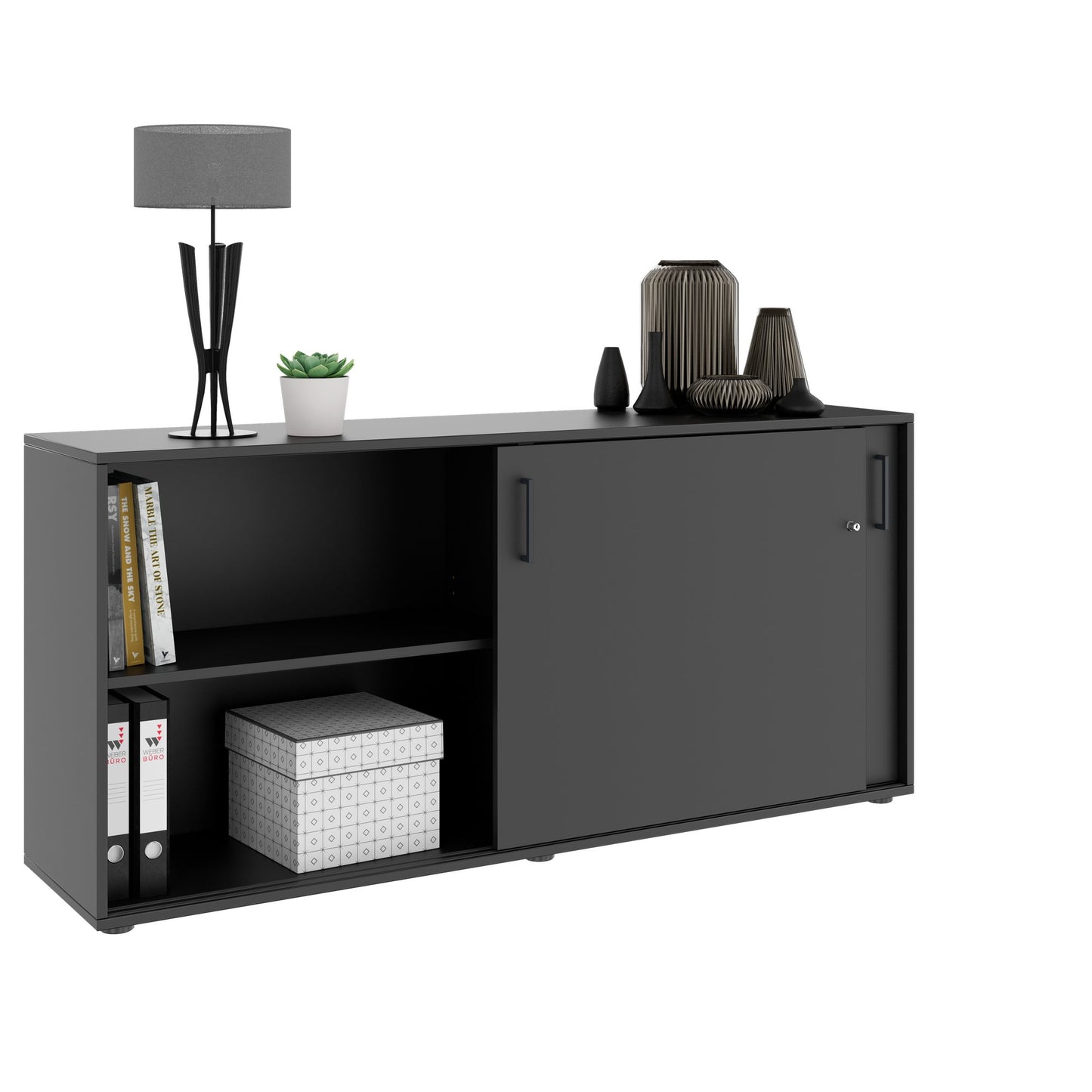 NOVA Armoire de porte coulissante | 2 oh, 1640 x 740 mm, anthracite